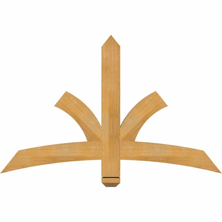 Ekena Millwork Davenport Rough Sawn Timber Gable Bracket, Western Red Cedar, 48"W x 30"H x 2"D x 4"F, 15/12 Pitch GBW048X30X0204DAV00RWR